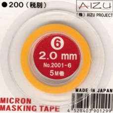 AIZ-2001-6 Micron Model Masking Tape - 2.0mm